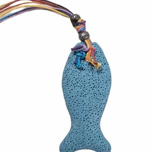 Necklace. Turquoise and multicolored string cord.